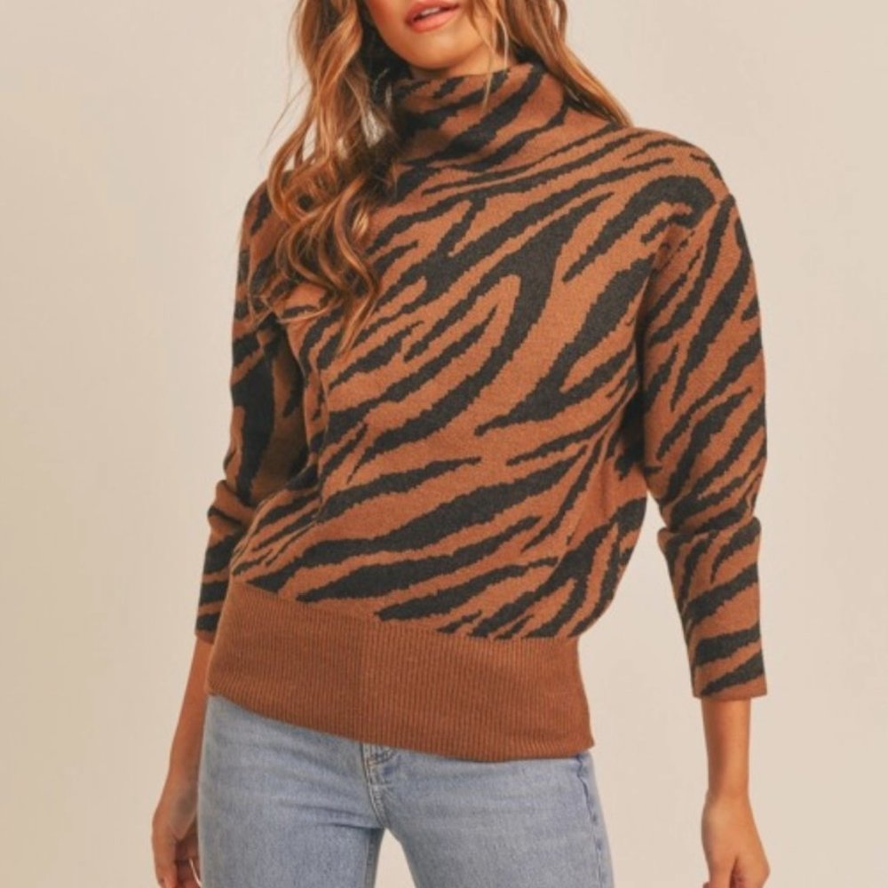 NWT - Zebra Print Sweater
